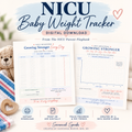 NICU Baby Weight Tracker — Digital Download
