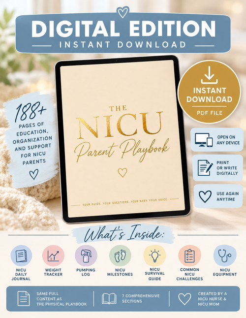 The NICU Parent Playbook Digital Edition, a NICU parent guide, journal, and advocacy resource by Savannah Speaks